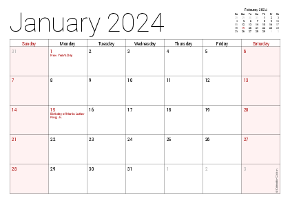 Monthly Calendar Template 2022 Printable 2022 Calendars (Pdf) - Calendar-12.Com